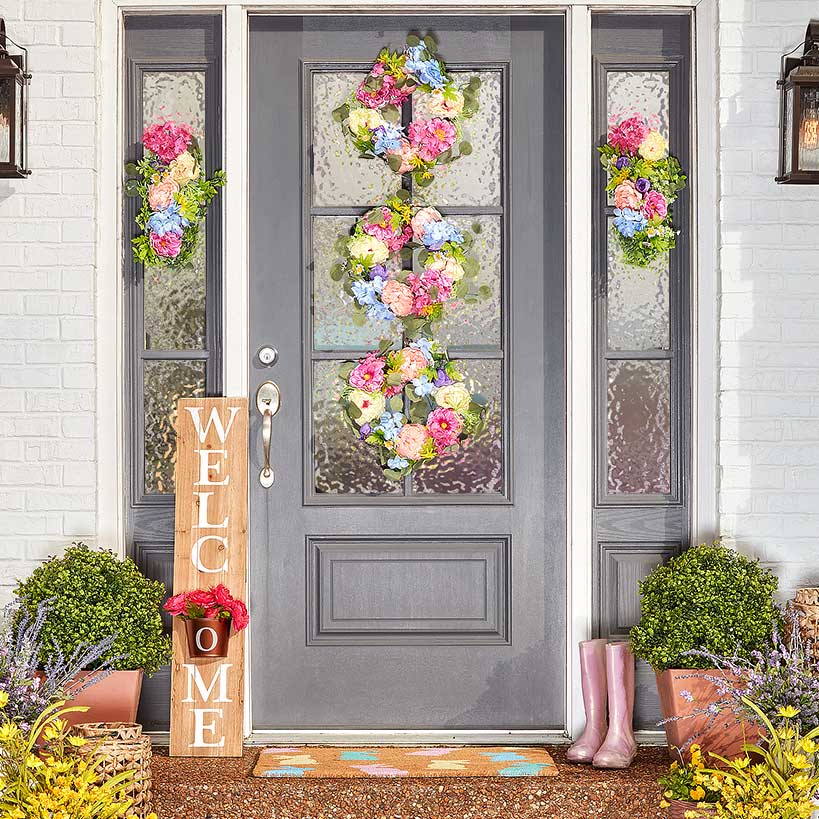 Welcome Sign with Planter