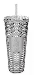 Disney Mickey Mouse Studded Platinum Starbucks Tumbler with Straw X164098