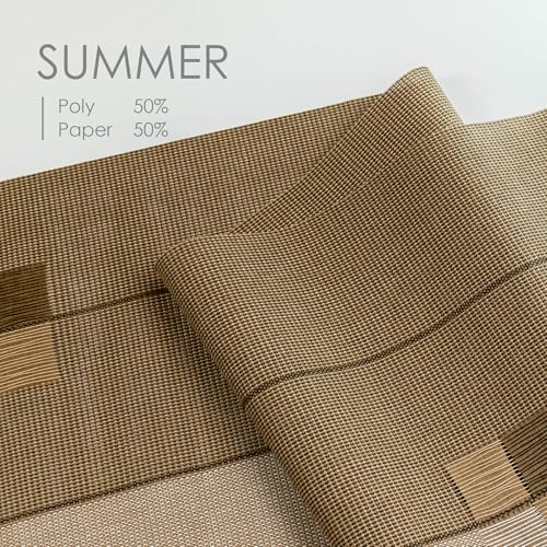 Adjustable Sliding Track Vertical Blinds 45.8"-86" W x 96" H Woven Fabric Panel Shades L745