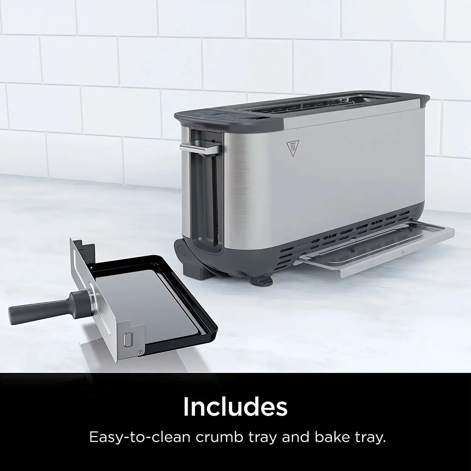 2-in-1 Compact Toaster Oven 2-Slice Capacity Stainless Steel G50592