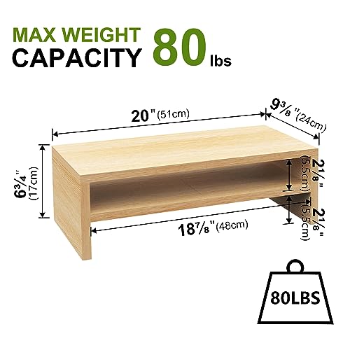 Wooden Monitor Stand Riser 2 Tier Laptop Stand with Storage X680399