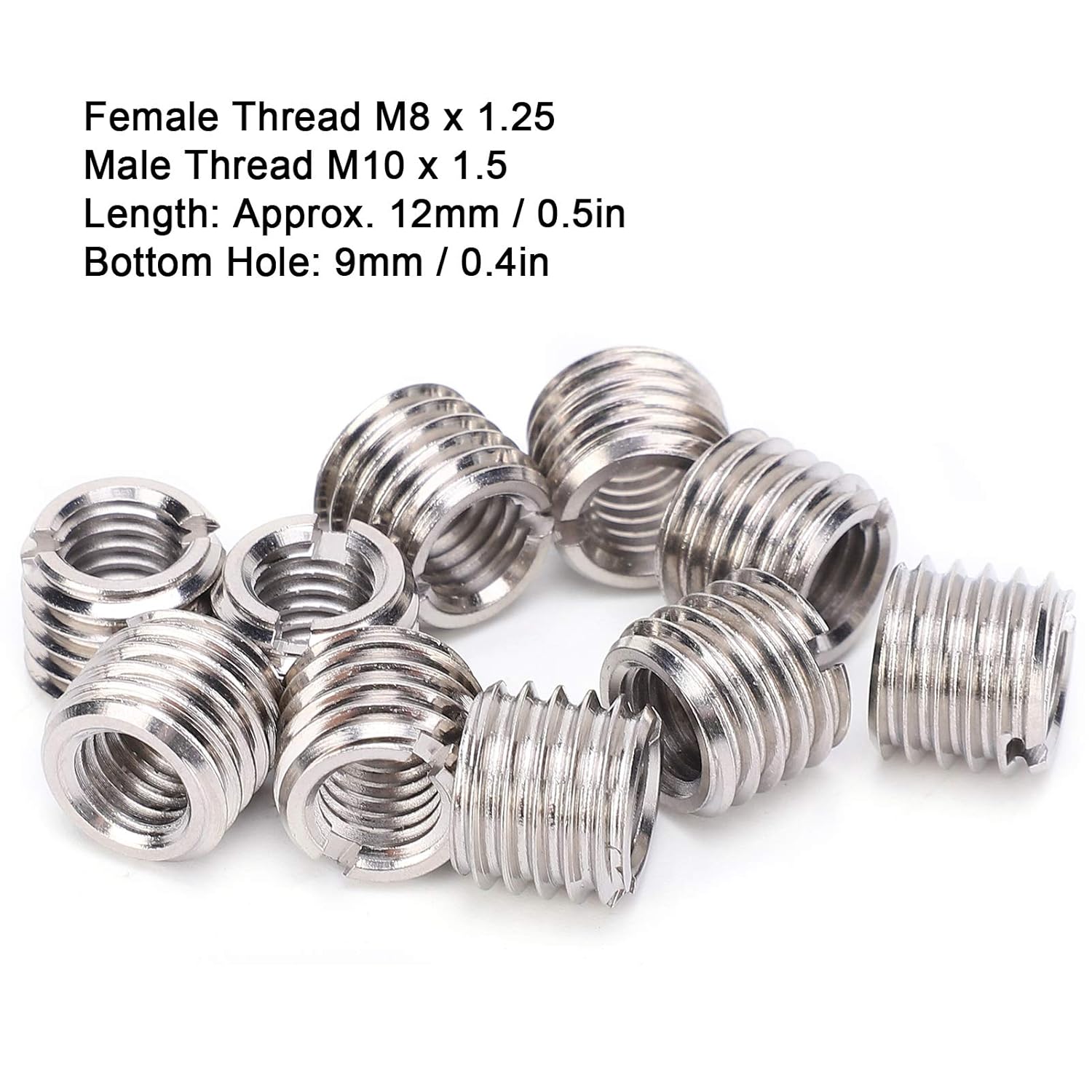 10Pcs Stainless Steel Hex Socket Drive Insert Nut for Wood Furniture (20 x15mm) G2190