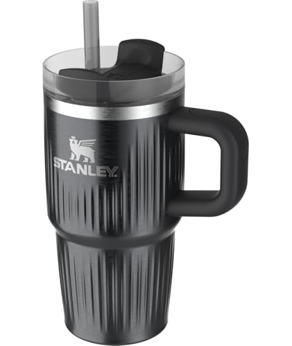 30 oz Insulated Stainless Steel Tumbler with Handle and Straw P35977