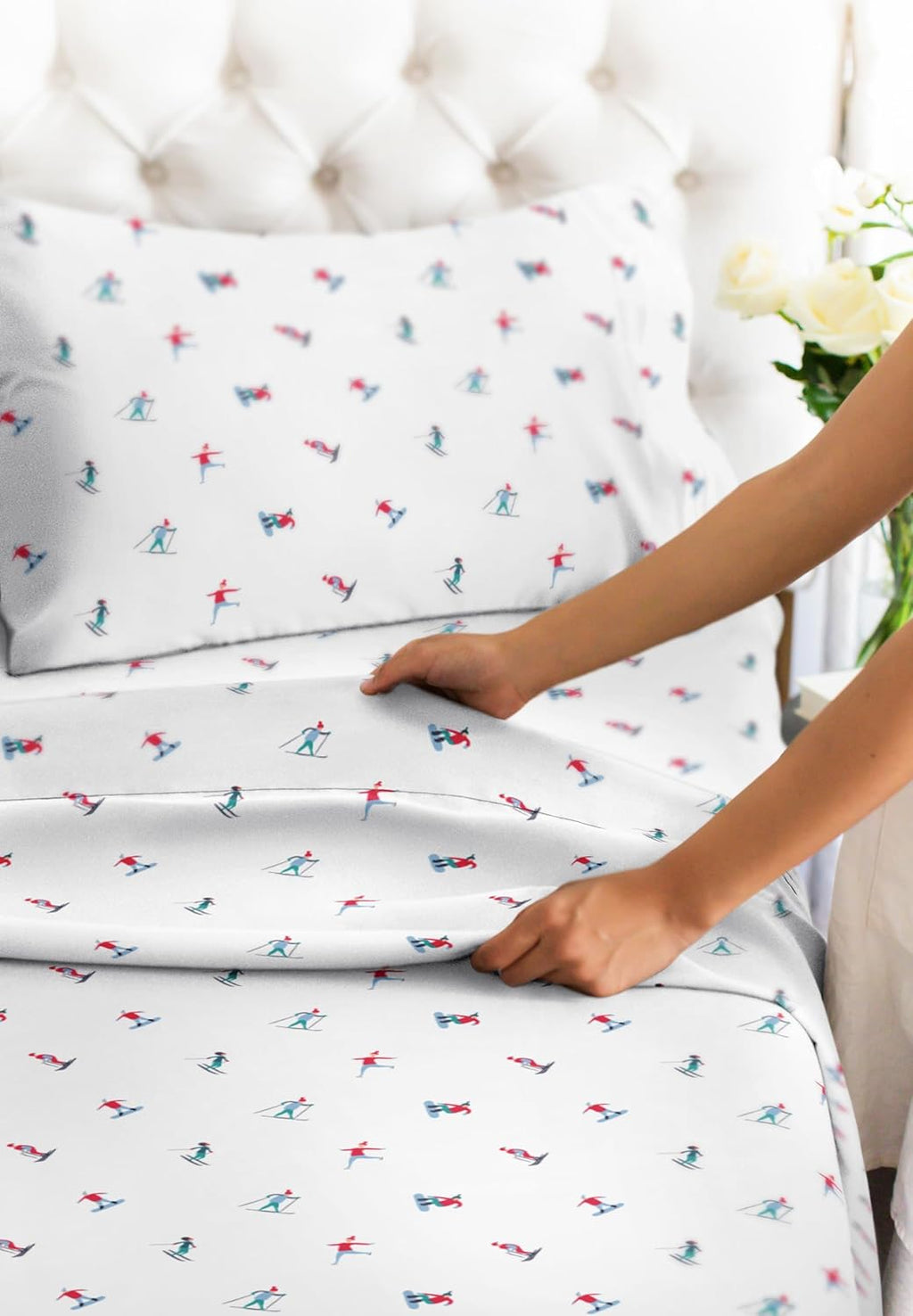 Queen Christmas Sheets 4 Piece Deep Pocket Sheet Set O937734