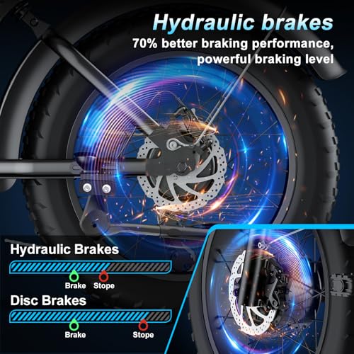 Electric Bike 20" Fat Tire Ebike 48V 20Ah Battery Hydraulic Disc Brake T301