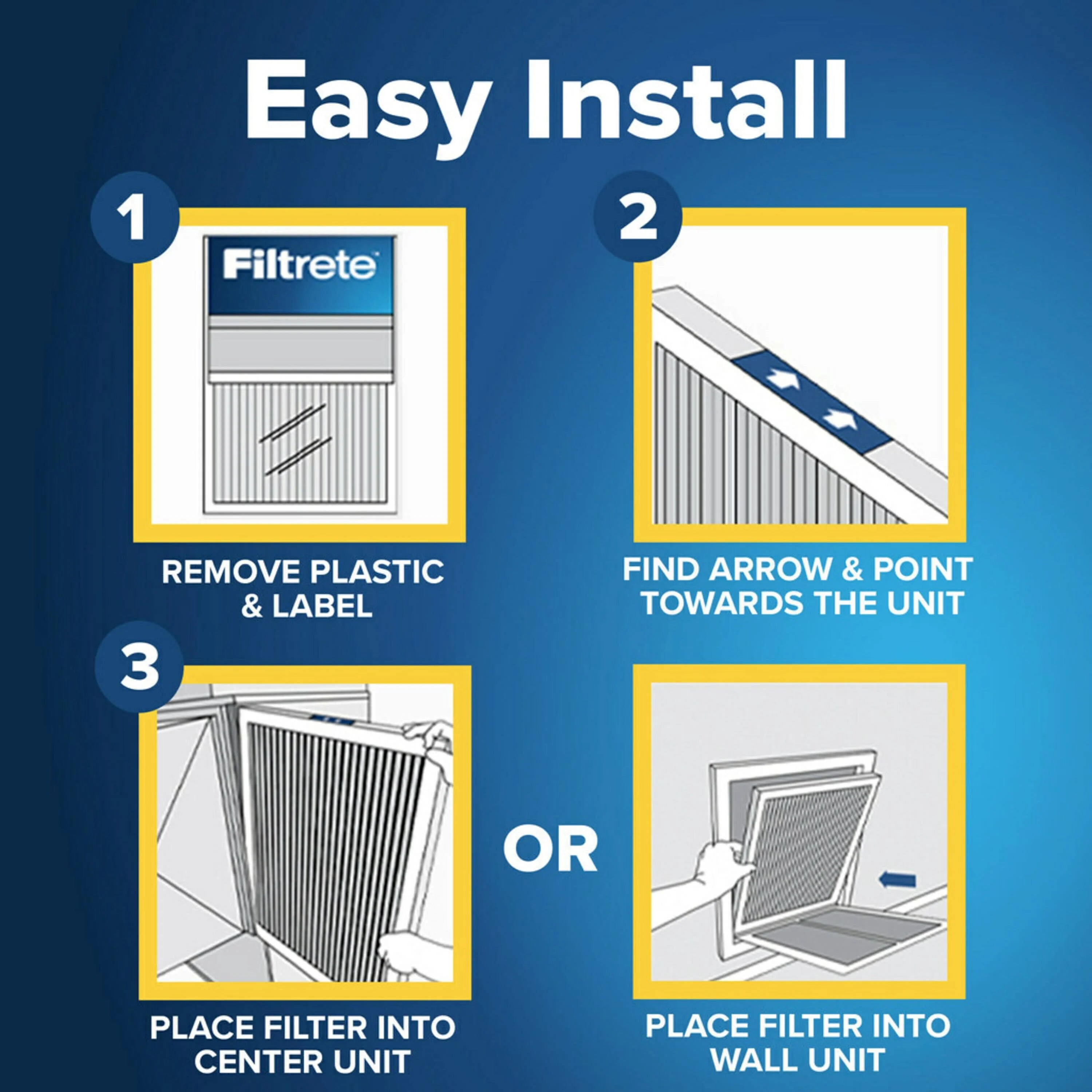 12x24x1 MERV 13 Air Filter, 4 Filters I1939