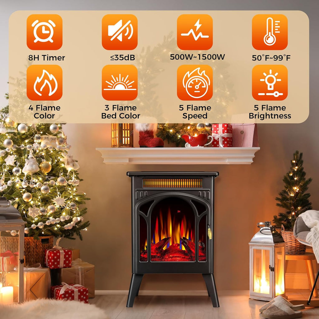 1500W Infrared Electric Stove Heater with Remote Control D77744