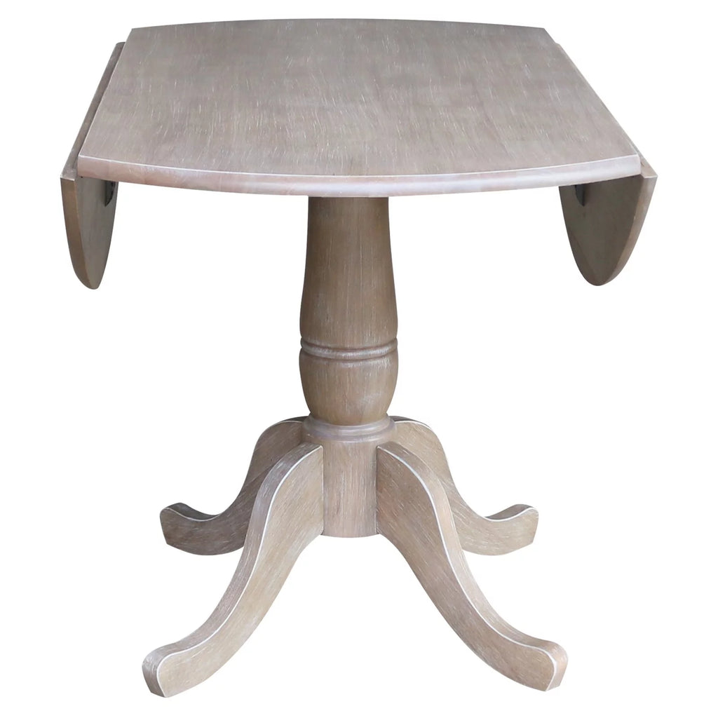 42" Round Dual Drop Leaf Pedestal Table W3416