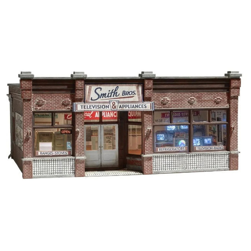 N Scale Smith Brothers TV & Appliance Built Model Structure B81963