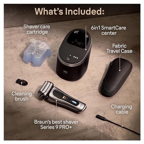 Series 9 PRO+ Electric Razor with 5 Pro Shave Elements, Precision Long Hair Trimmer, SmartCare Center, Wet & Dry, 60min Battery Runtime H426