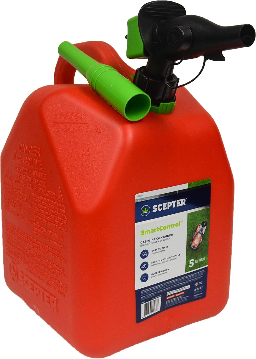 Red 5 Gallon Fuel Container with Spill Proof Spout L5160