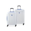White with Mauve Trim Hardside Expandable Carry On 20 Inch Luggage X7449