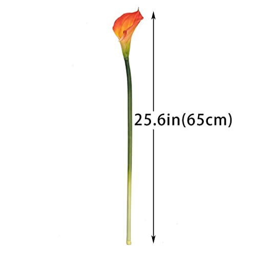 5 Pcs 25.6'' Yellow Latex Artificial Calla Lily Bouquet U79182