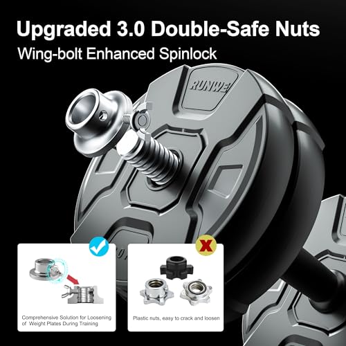 Heavy Adjustable Dumbbell Barbell Set, Metal Dumbbell Grip and Barbell Bar, 1" Center Hole Weight Plate J520997