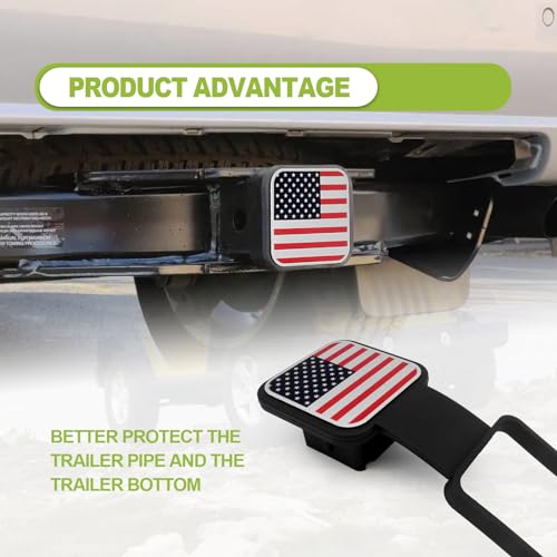 American Flag Red Trailer Hitch Dust Plug I73108
