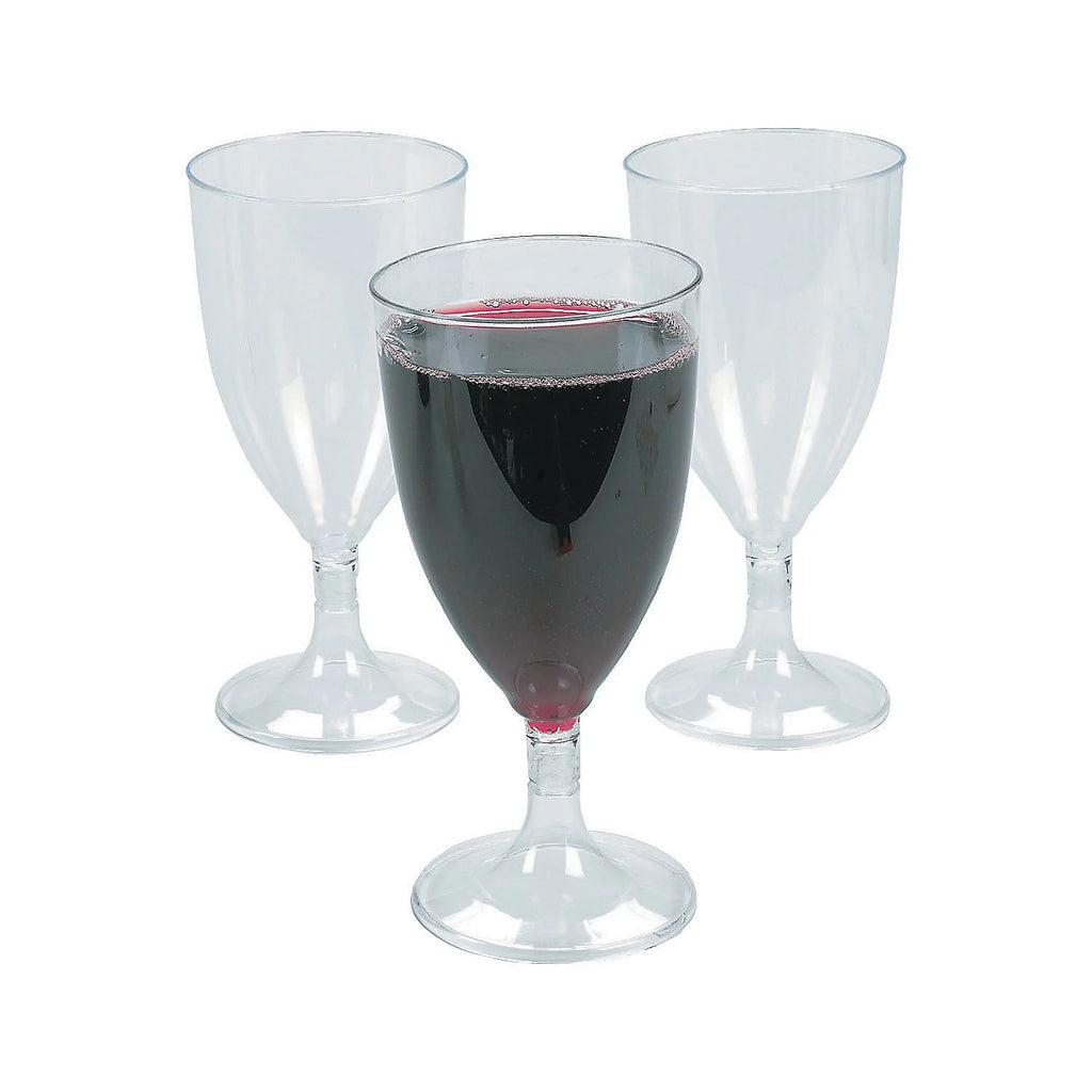 25 Pc Plastic Wine Glasses X194