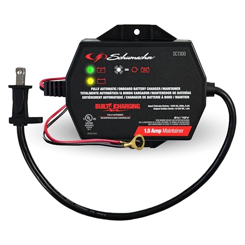 3-in-1 Fully Automatic 1.5 Amps 6 Volt 12 Volt Battery Charger and Maintainer G251760