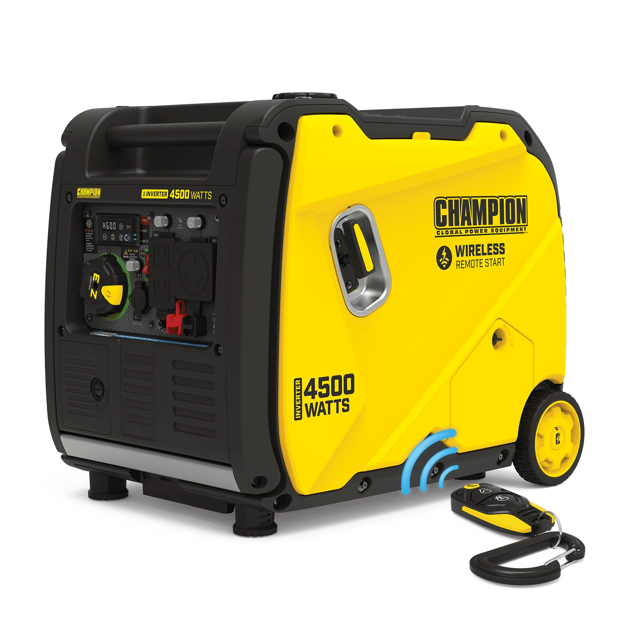 4500-Watt Wireless Remote Start Inverter Generator with CO Shield N918