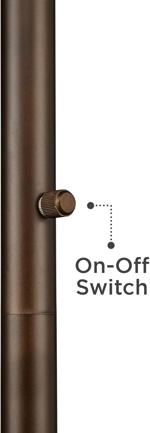 Oil Rubbed Bronze Clear Glass Floor Lamp Torchiere 72.5" Tall V479