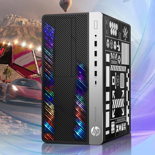 RGB Gaming Desktop Computer, Intel Quad Core I5-6500 up to 3.6GHz, GeForce GT 1030 2G, 32GB DDR4, 1T SSD + 3T HDD, Win 10 Pro V21085