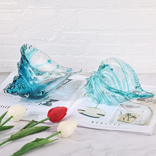 Blown glass conch statue U869039