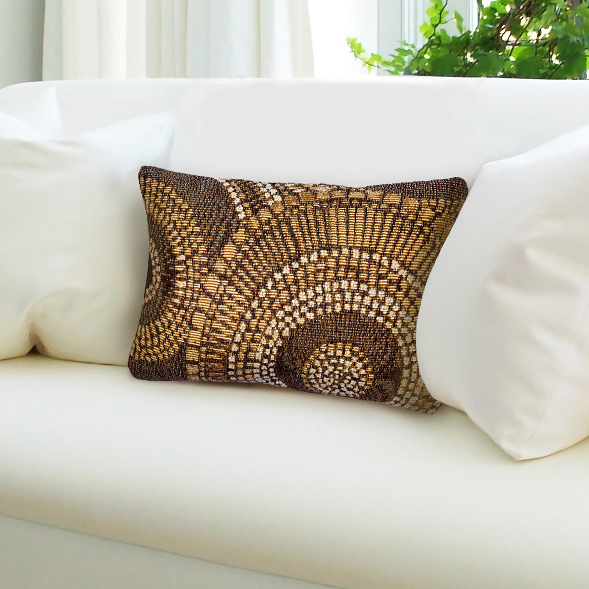 Marina Circles Indoor Outdoor Throw Pillow