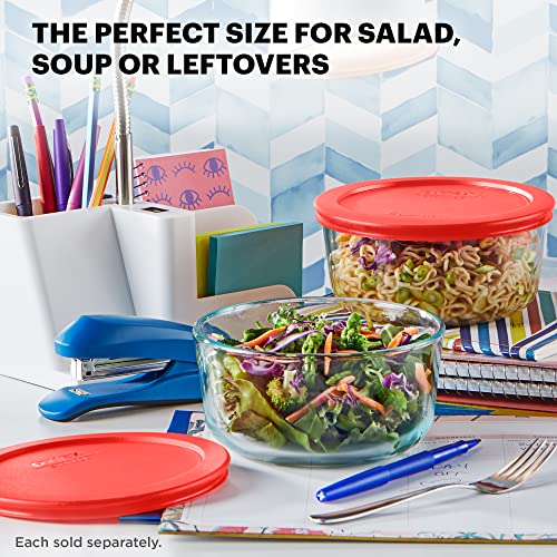 Glass Food Storage Container with Lids, 3 Cup Q30339