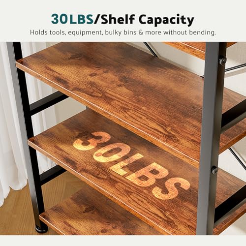 5 Tier Rustic Brown Book Shelf H3769
