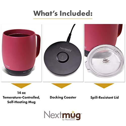 Burgundy 14 oz Self-Heating Coffee Mug V3176