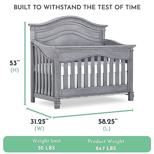 Antique Brown 5 in 1 Convertible Crib I66420