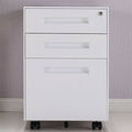 White 3-Drawer Mobile Vertical Filing Cabinet Q895