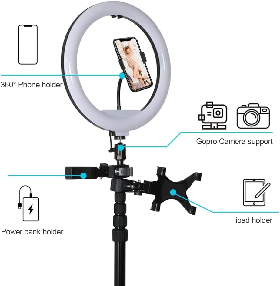 27'' 360 Photo Booth Machine with Ring Light A63328