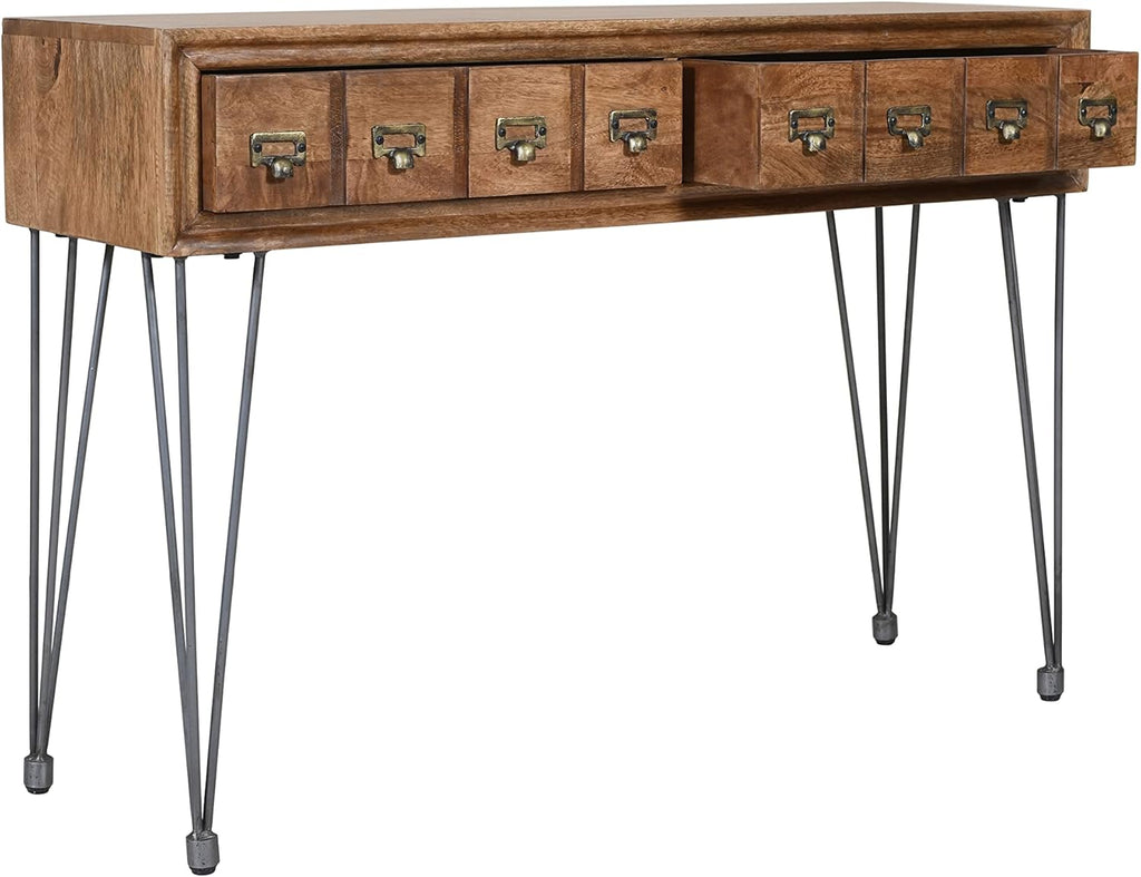 Solid Wood Console Table with Apothecary Drawers O492