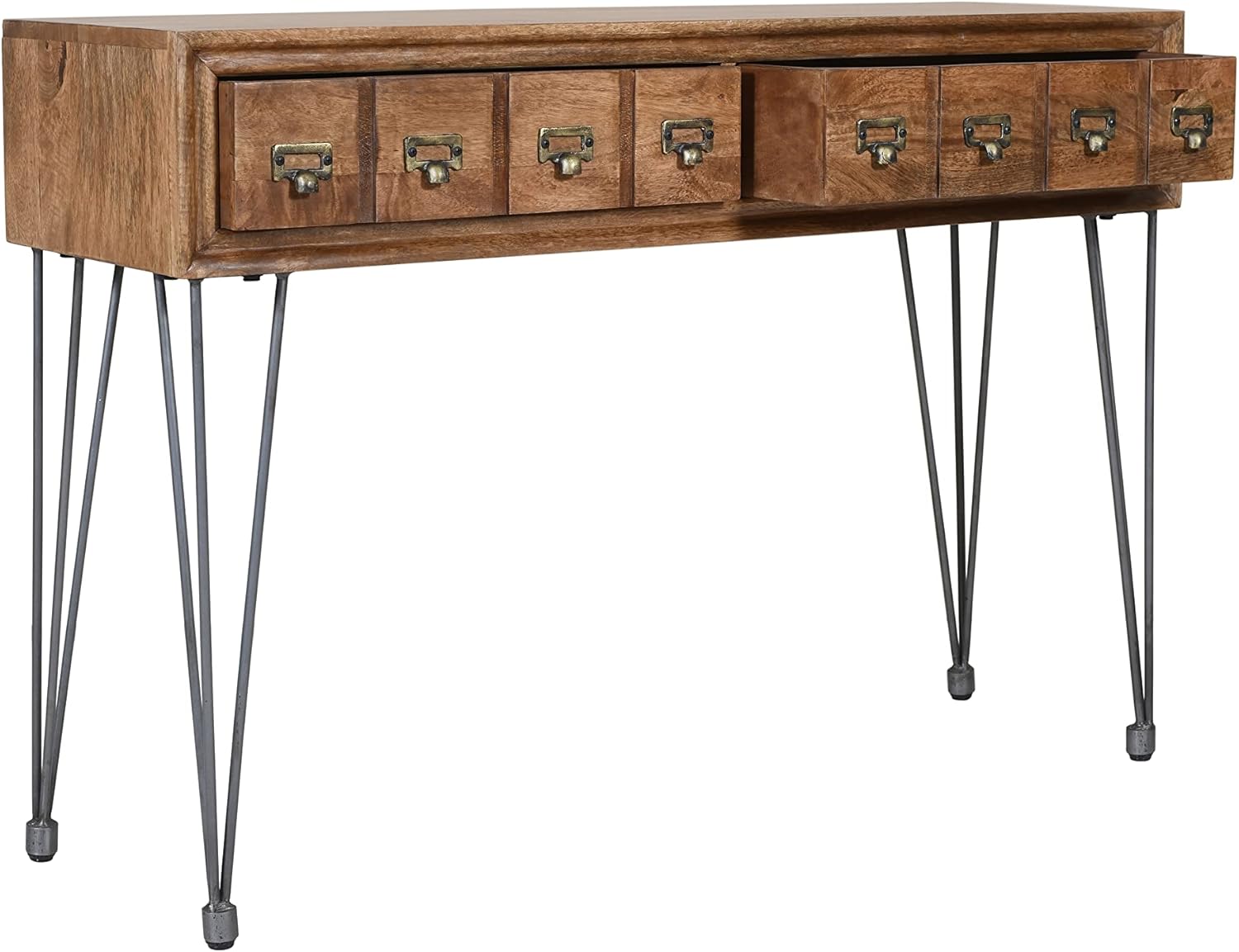 Solid Wood Console Table with Apothecary Drawers O492