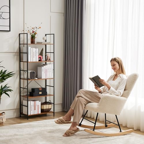 5 Tier Black Ladder Bookshelf I764