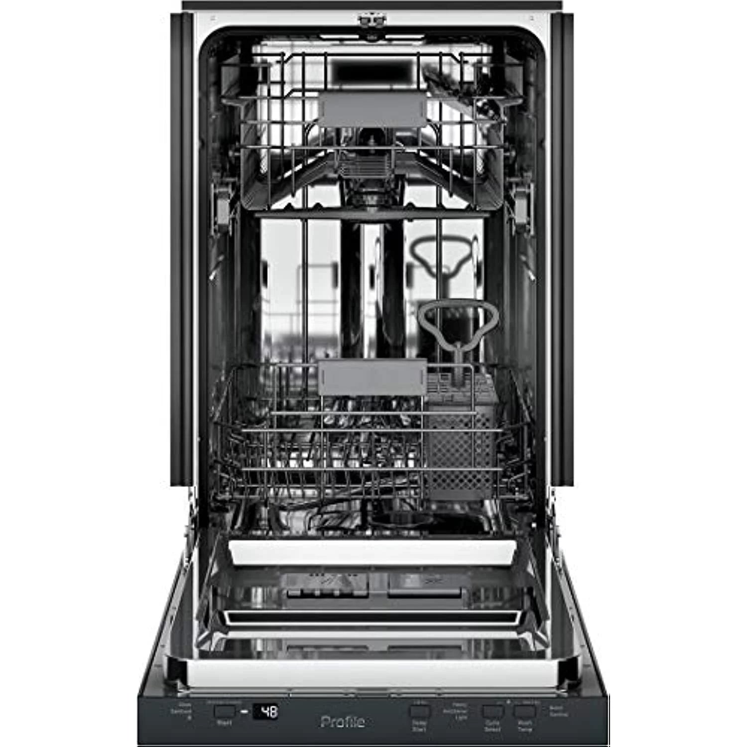 Black 18 Inch Built In Fully Integrated Dishwasher H625