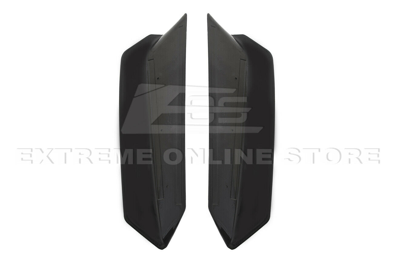 Painted Carbon Flash Metallic ABS Plastic Rear Trunk Lid Wing Spoiler Add-On Wickers Pair C6584
