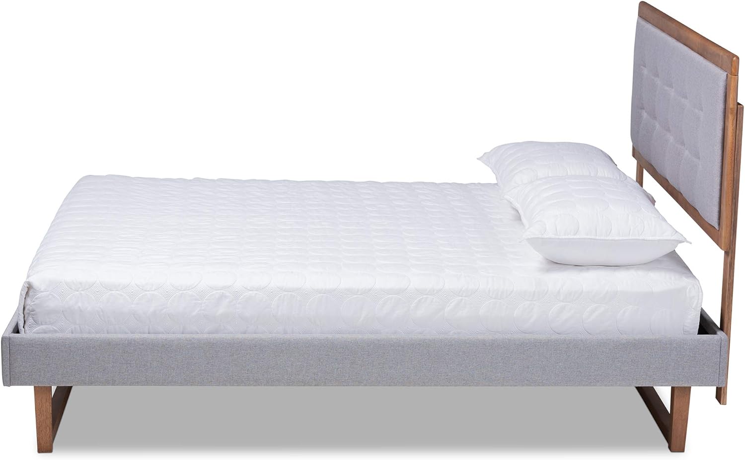 Full Light Grey Platform Bed N453