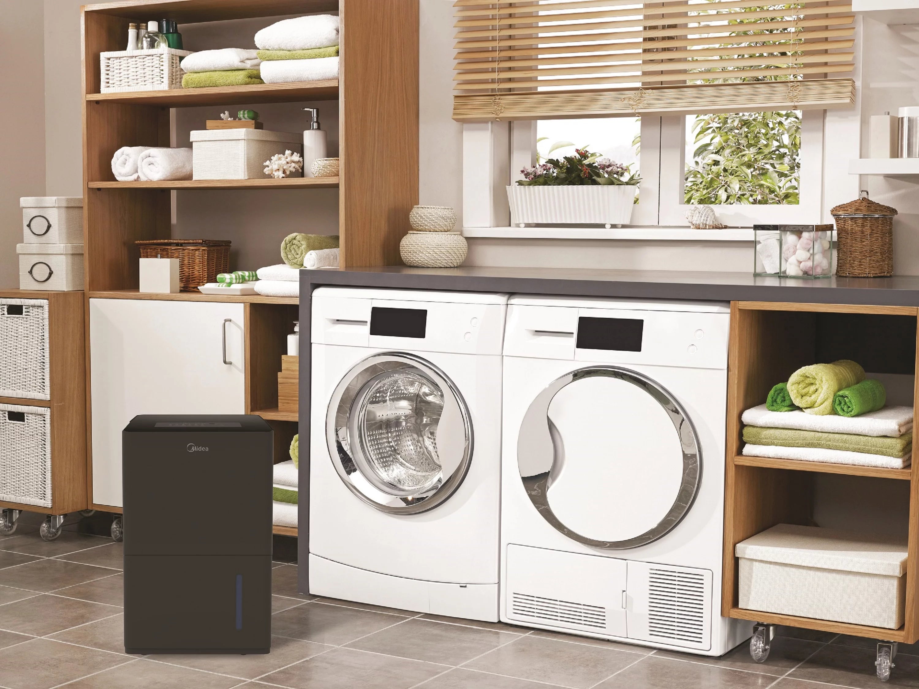Black 50-Pint Smart Dehumidifier with Pump E77657