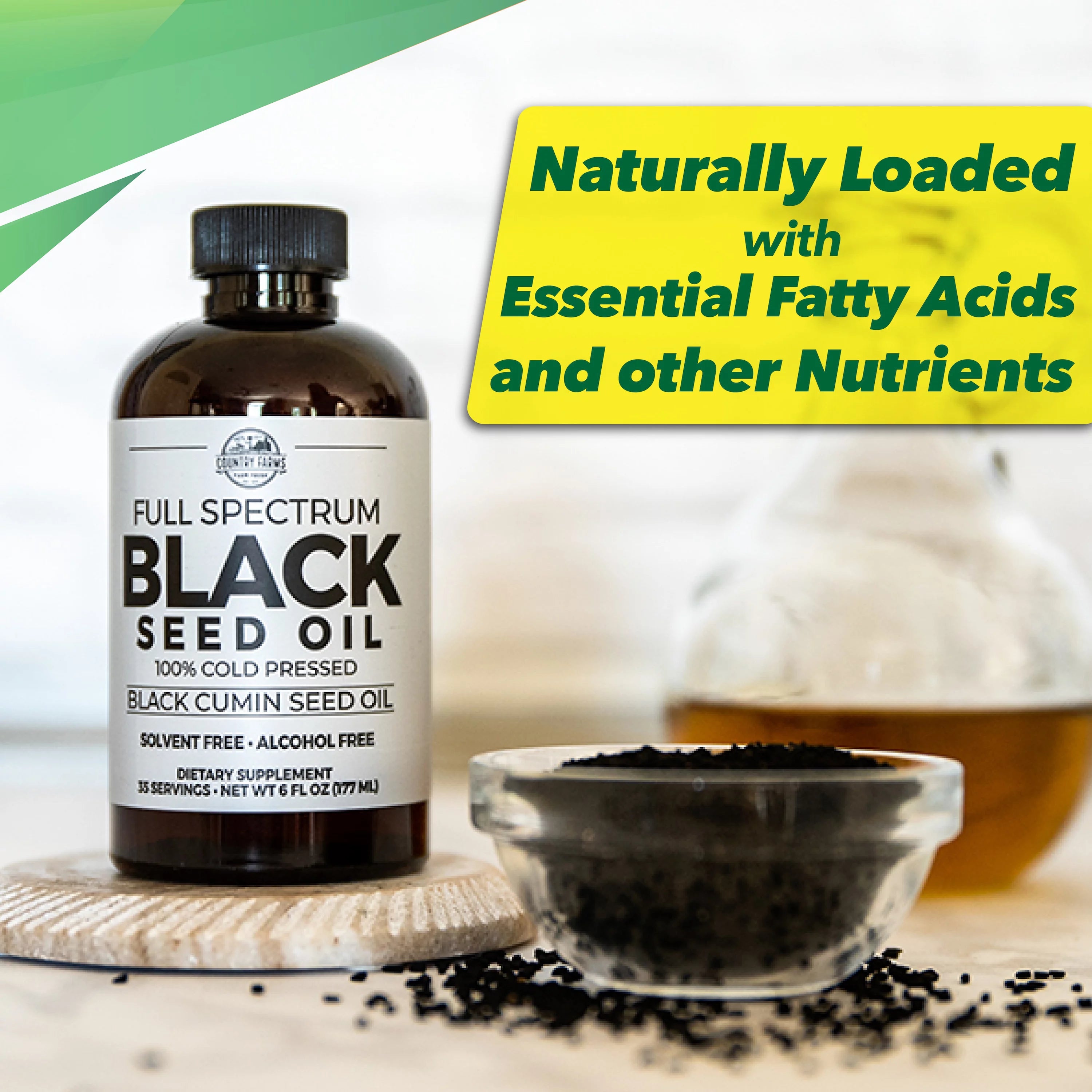 Black Seed Oil Dietary Supplement, Cold Pressed, 6 fl. oz., 35 Servings H618210
