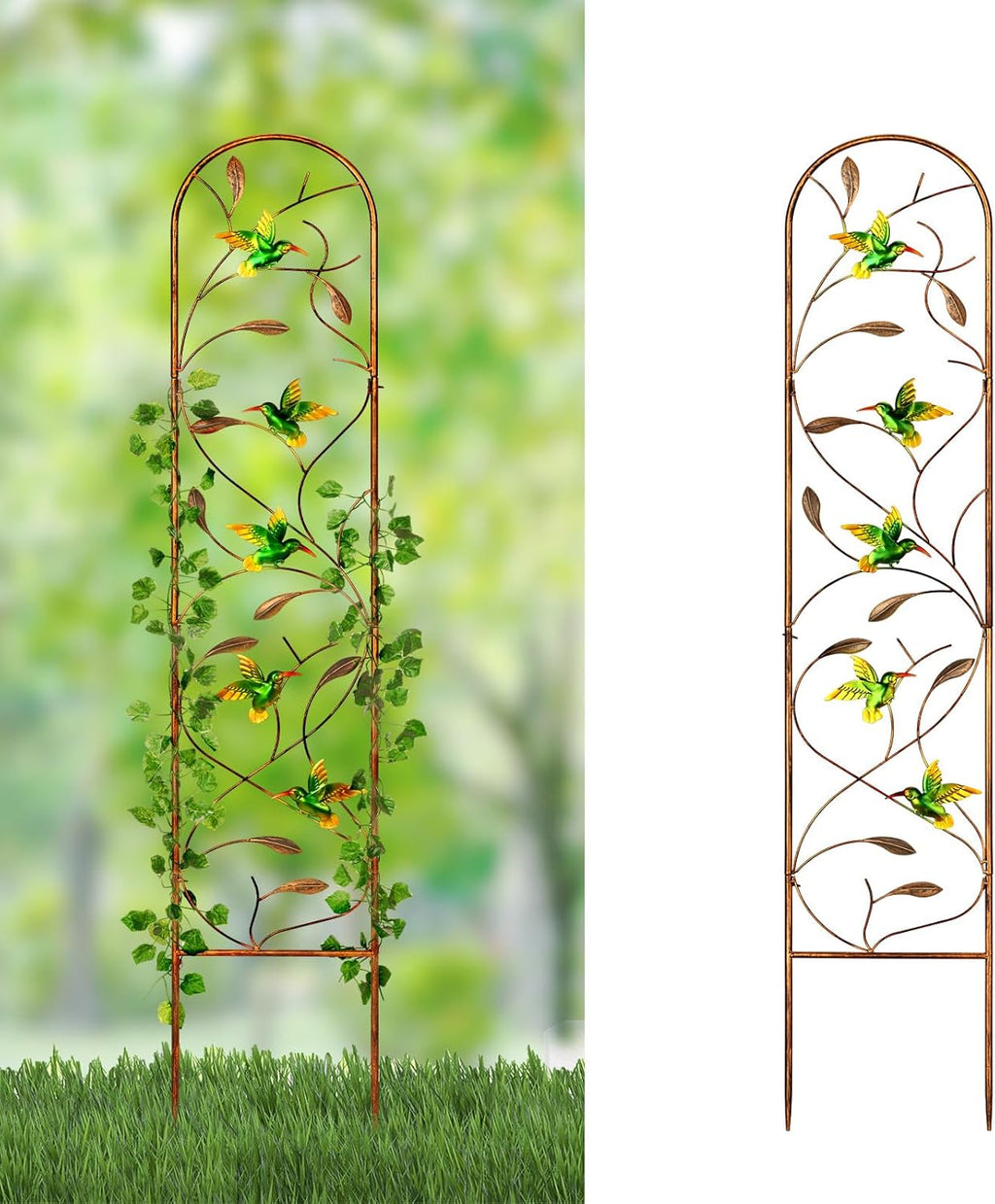 2 Pack 60 Inch High Metal Garden Trellis for Climbing Plants O957