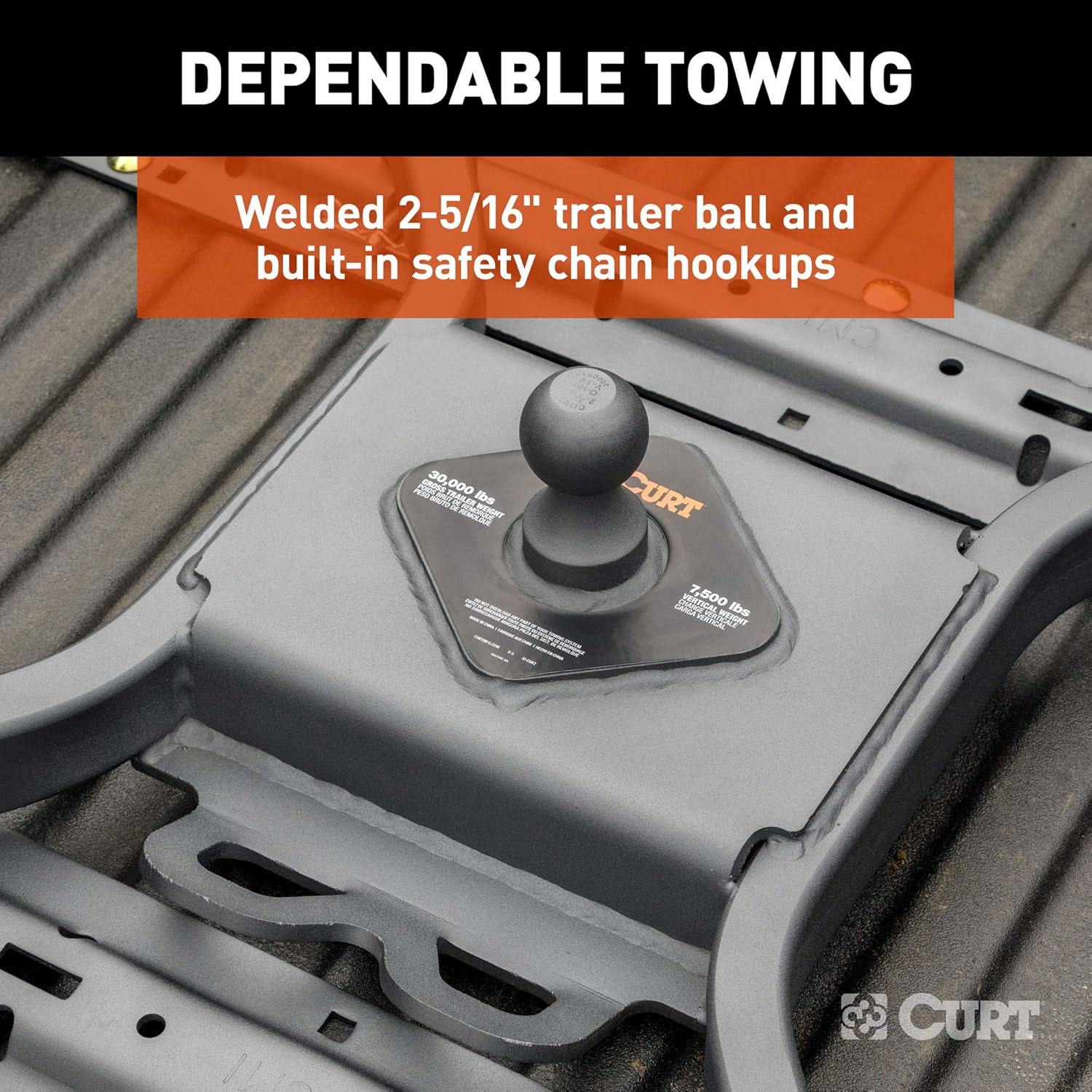 2-5/16-Inch 30,000 lbs 5th Wheel to Gooseneck Adapter Hitch O18546