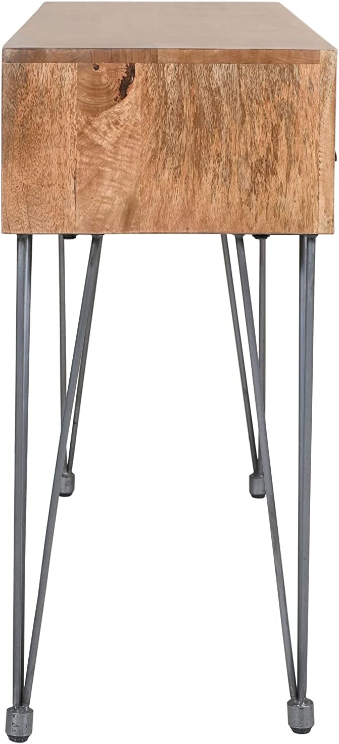 Solid Wood Console Table with Apothecary Drawers O492