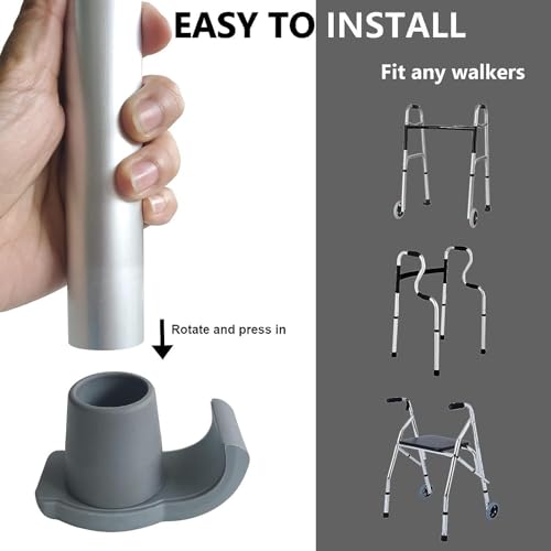 Black Rubber Walker Glides Q66194