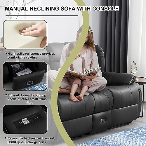 Manual Reclining Loveseat with Side Pockets K465744