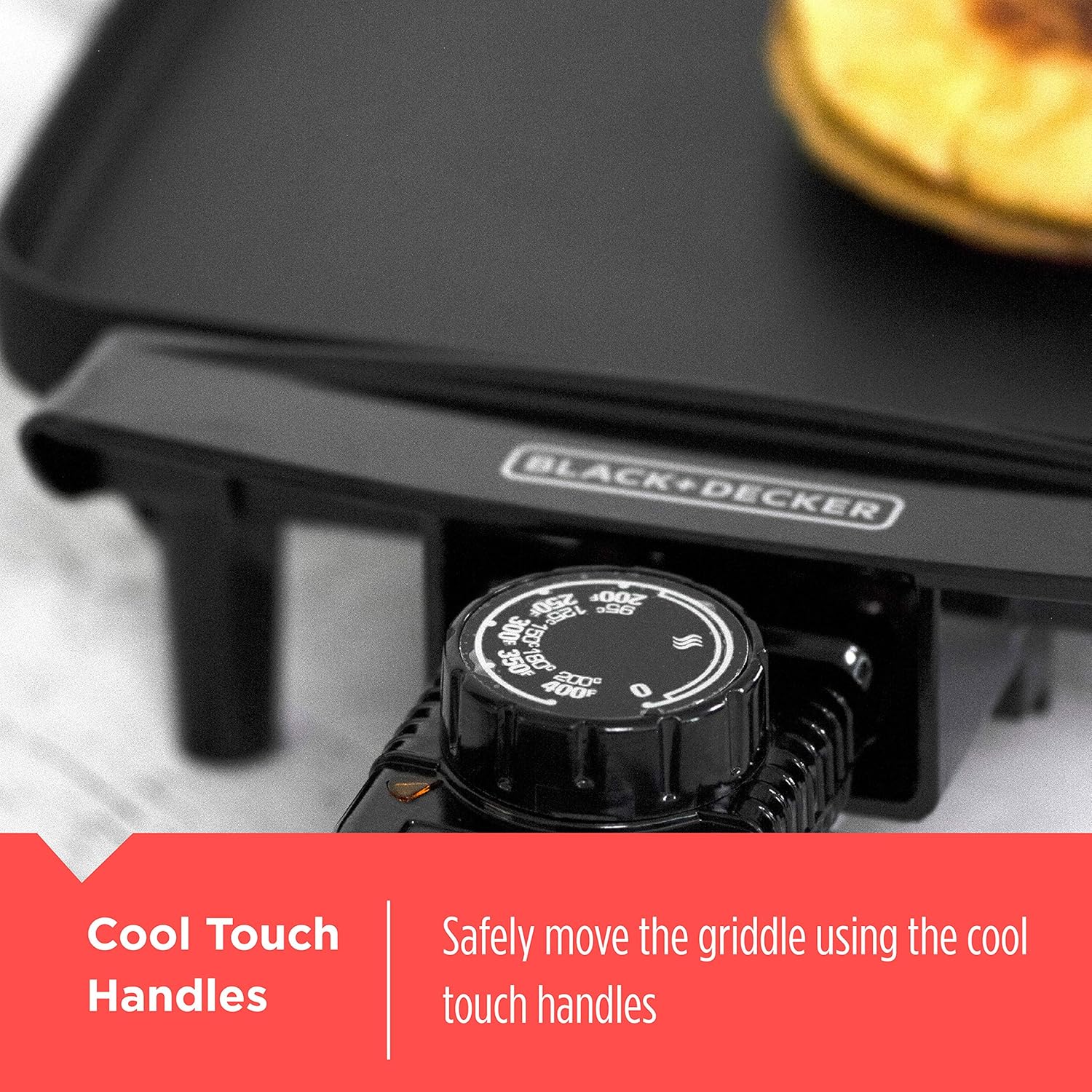 Black Electric Griddle with Removable Temperature Probe V544248
