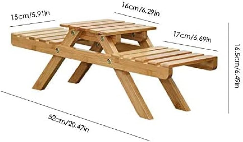 2 Tier Ladder Wood Folding Plant Stand D84652