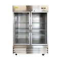 54 in. Two Glass Swing Door Stainless Steel Upright Reach-In Commercial Freezer 47 Cu. ft. Y740378