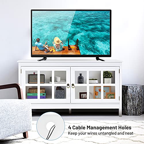 Black Wood TV Stand with 2 Doors X692
