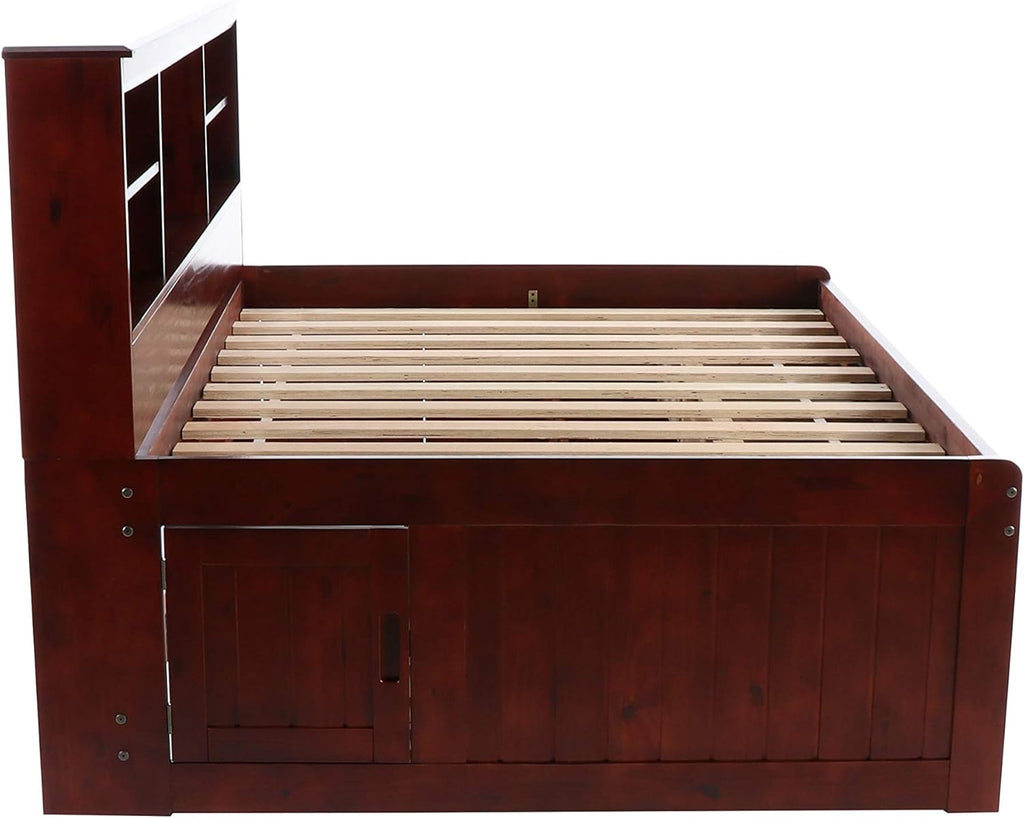 Full Bookcase Daybed with 3 Drawers & Trundle Merlot H46249